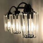 3 crystal vanity light fixture black bathroom wall light crystal wall lights lamp