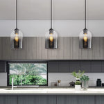 3 light pendant light fixture black pendant lamp glass hanging light fixture