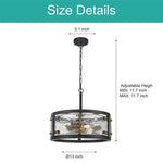 3-light rustic island lights black pendant light fixture glass, metal pendant light