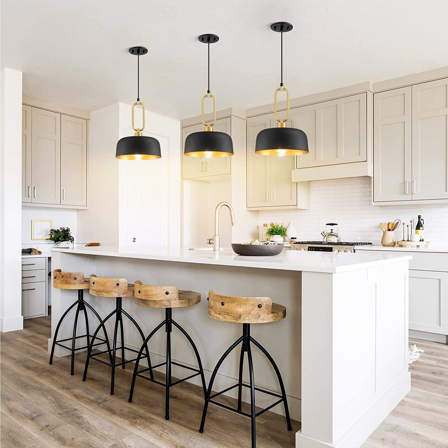 3 pack industrial pendant light fixture black metal hanging lamp island dining chandeliers