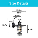 Waterproof light fixture aluminum wall light black entryway light