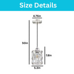 3 Pack light bulb nickel light fixture Crystal pendant light