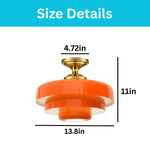 3-Layer ceiling light fixture metal ceiling lights gold orange ceiling lamps