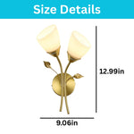 2 Light light bulb golden wall sconce metal wall light