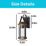 1 pack porch light glass metal indoor light black yard light