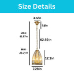 3-Light retro ceiling fixture gold antique chandelier glass metal vintage pendant light