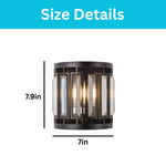 Modern vanity wall lamp crystal metal wall light fixture black hallway lighting