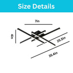 4 light led light iron bedroom light black light fixture