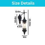 1 Pack wall sconce black wall lightingglass, iron bedroom wall light