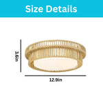 15 w flush mount light metal, rattan kitchen light beige ceiling lights