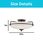 3-Light flush mount alloy steel light fixture light bronze ceiling lighting