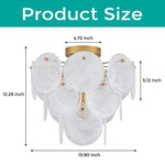 4-Light unique ceiling lights gold hallway lights glass, metal kitchen lights