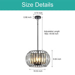 4-Lights modern fixture light black pendant light metal dining room lights