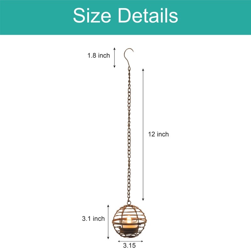 4-Pack solar lights black hanging light metal garden lights