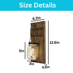 2 Pack wall sconces bronze holder candle wood lighting wall sconce