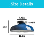 12-Inch Industrial ceiling light fixture metal mount flush light blue flush mount ceiling light