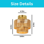 Modern led light glass metal dining light brown ceiling light