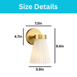 2 pack wall lighting fixtures glass indoor wall lamp gold wall sconces