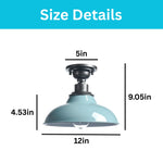 12-inch ceiling light metal ceiling lamp fixture blue mount flush light