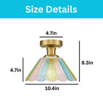 10 Inch light bulb light glass metal ceiling light gold lights and fixtures