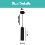 LED hanging light black island lights alloy steel pendant light