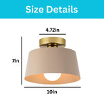 1 light ceiling lighting alloy steel ceiling lamp fixture matte black flush mount