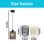 Cage ceiling fixture iron hanging lamp black and gold pendant light