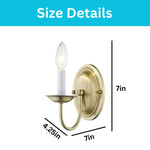 Art deco wall sconce metal shade lamp antique brass wall light