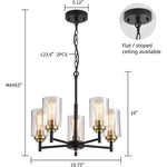 5 light kitchen chandelier glass kitchen island lighting black and gold pendant island lighting