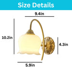 Vintage wall sconce gold light fixture metal wall light