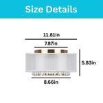 1 Pack flush mount light metal crystal fabric ceiling fixture white gold ceiling light
