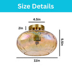 1 light lampshade glass shade brass metal light fixture Amber glass Lampshade light