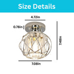 Modern hallway light acrylic iron lighting fixtures silver ceiling light