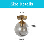 1-light light fixtures metal glass lights and fixtures gold gray ceiling lamp