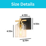 1 Light bulbs light glass lamp fixtures black gold wall light