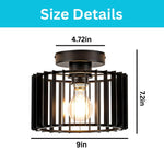 Modern led light metal light fixture black ceiling light