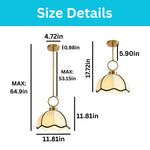 1-Light ceiling lamp fabric metal boho chandelier gold pendant light