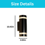 Up down wall sconce aluminum porch lights fixture black wall light