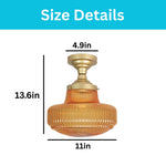 1-light bulb light iron glass semi flush mount gold ceiling light
