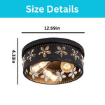 12.6 inch light bulbs metal dining light  black Foyer light