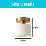 5 inch flush mount fixture ceramic ceiling lamp gold white ceiling light