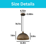 1 light dome pendant light metal kitchen island antique brass hanging ceiling light