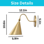 E12 Led light brass wall sconces metal wall light