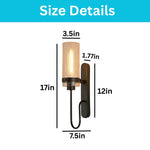 2 pack living room black wall sconce matel wall light