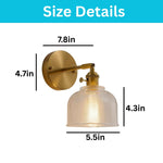 LED wall sconce gold wall light brass, copper, glass wall bulb