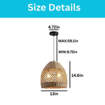 2 Light hanging light rattan kitchen lights rattan pendant light