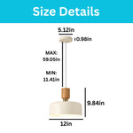 12 inch pendant style metal wood kitchen island soft cream pendant lighting