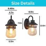 E26  Wall sconce black wall lighting glass, metal wall lamps