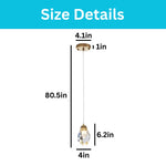 1-Light mini hanging light gold ceiling fixture crystal metal pendant lighting