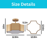3-Light ceiling light acrylic metal light fixture gold ceiling mount lamp